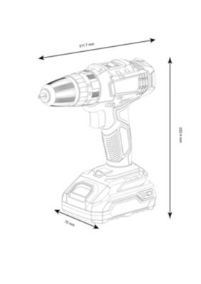 Perceuse visseuse à percussion sans fil Performance Power 18V 30Nm PCD18-2-Li 1x1,5Ah