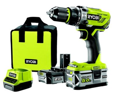 Perceuse visseuse à percussion sans fil Ryobi R18PD31-252S 18V - 5Ah + 2Ah