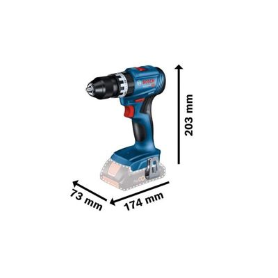 Perceuse visseuse à percussion 18V GSB 18V-45 Professional (sans batterie ni chargeur) - BOSCH - 06019K3300