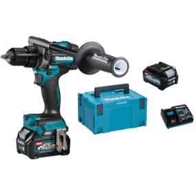 Perceuse visseuse à percussion 40V + 2 batteries 2,5Ah + chargeur en coffret MAKPAC - MAKITA - HP001GD201