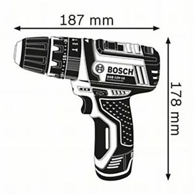 Perceuse-visseuse à percussion GSB 12V-15 BOSCH - 12 V, 30 Nm, 2 batteries 2,0 Ah, chargeur, sacoche