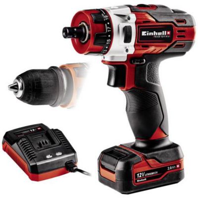 Perceuse-visseuse sans fil 12 V TE-CD 12/1 X-Li - 2 vitesses, 30 Nm, mandrin 10 mm, LED, batterie 2,0 Ah, chargeur 45 min.