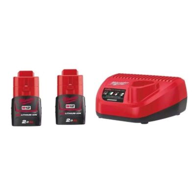 Perceuse Visseuse Sans Fil 12V Li-Ion Milwaukee M12 BD202C avec Batteries 2.0Ah