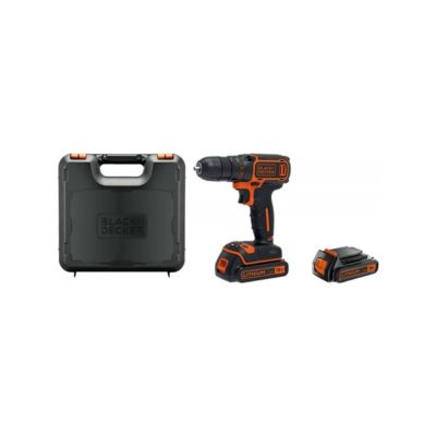 Perceuse Visseuse sans fil 18V + 2 Batteries Lithium 1,5Ah Black + Decker Chargeur Mallette