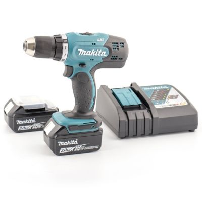 Perceuse visseuse sans fil 18V + 2 Batteries lithium 3 Ah + Mallette MAKITA