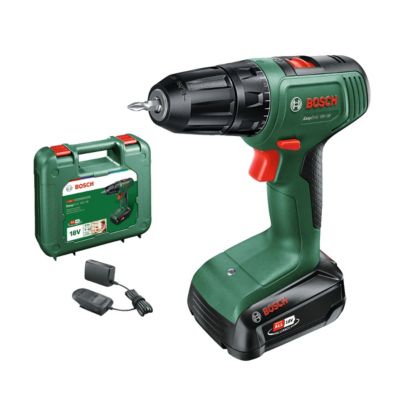 Perceuse-visseuse sans fil 18V-40 BOSCH VERT - batterie 18V 2Ah, chargeur et coffret - 06039D8003