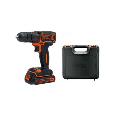 Perceuse Visseuse sans fil 18V Batterie lithium 1,5 Ah Black + Decker Chargeur Mallette