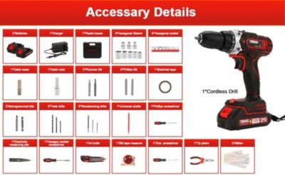 Perceuse Visseuse Sans Fil 21V Pour Batterie Makita 2x2.0Ah Batteries,45 Nm Visseuse Devisseuse Sans Fil,25+1 Réglages de Couple,2