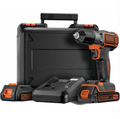 Perceuse visseuse sans fil Black & Decker 18V Autosense ASD18KB - 2x1.5Ah