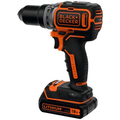 Perceuse visseuse sans fil Black+Decker 18V BL186K1B2-QW - 2x2Ah