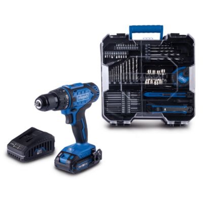 Perceuse-visseuse sans fil C-DTB74/1-X Scheppach IXES 20V - 50 Nm - Brushless - 1 batterie 2Ah+chargeur+coffret de 74 accessoires