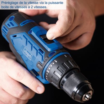 Perceuse-visseuse sans fil C-DTB74/1-X Scheppach IXES 20V - 50 Nm - Brushless - 1 batterie 2Ah+chargeur+coffret de 74 accessoires