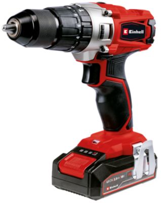 Perceuse visseuse sans fil Einhell 18V TE-CD 18/2 LI-I (1x2.5Ah + 1x4Ah) + accessoires