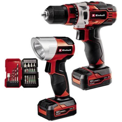 Perceuse-visseuse sans fil Einhell TE-CD 12/1 Li +22+CL, 12 V, 2x 2,0 Ah, chargeur 45 min