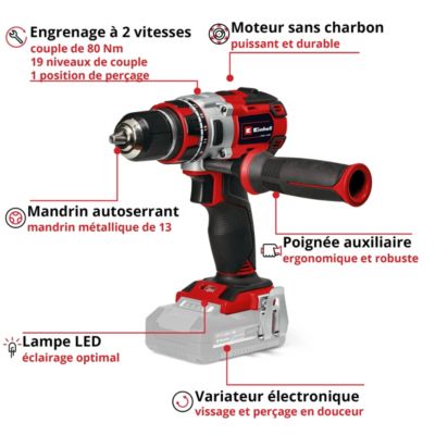 Perceuse visseuse sans fil Einhell TP-CD 18V 18/80 Li Bl-solo
