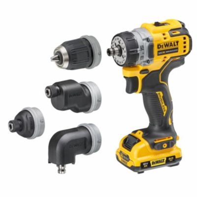 Perceuse-visseuse têtes multiples XR 12V Brushless + 2 batteries 3Ah + coffret TSTAK-DCD703L2T-QW