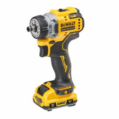 Perceuse-visseuse têtes multiples XR 12V Brushless + 2 batteries 3Ah + coffret TSTAK-DCD703L2T-QW