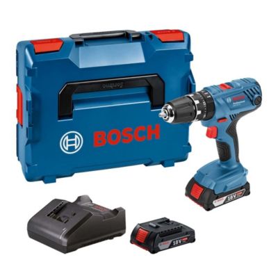 Perceuses-visseuses à percussion 18V GSB 18V-21 Professional + 2 batteries 2Ah + chargeur + coffret L-CASE - BOSCH - 06019H1109