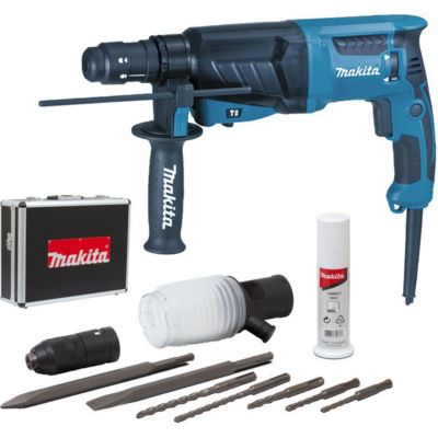 Perfo-burineur SDS Plus 800W avec accessoires + coffret - MAKITA - HR2630TX4