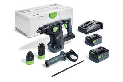 Perforateur burineur sans fil FESTOOL KHC 18 5,0 EBI-Plus 2x 18 V 5,0 Ah, chargeur, Systainer 577448