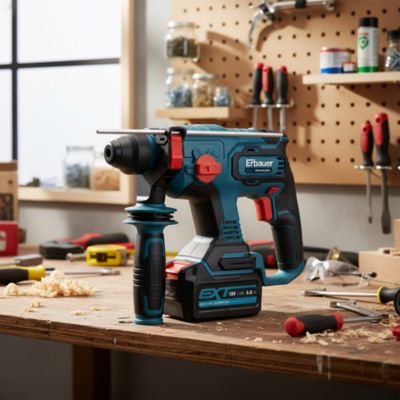 Perforateur SDS Plus sans fil avec batterie 18 V - énergie de frappe 2 J - Erbauer ERH18-Li