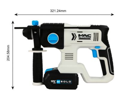 Perforateur SDS Plus sans fil avec batterie 18 V - énergie de frappe 2 J - Mac Allister MRH18-Li