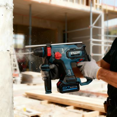 Perforateur ERBAUER 12V Bleu – Compact Et Pratique, Sans Batterie
