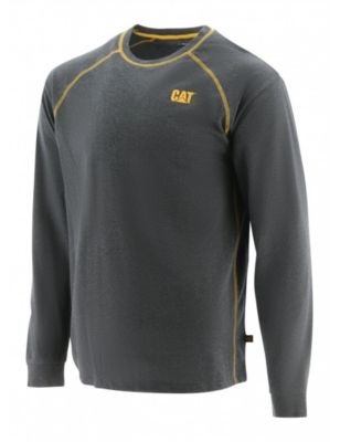 PERFORMANCE L/S TEE CHARCOAL HEATHER XL