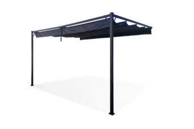 Pergola adossée NOOSA 4x3m Toile Gris anthracite