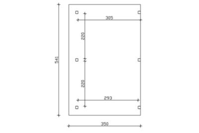 Pergola adossée SKAN HOLZ SIENA 541x350cm, bois lamellé-collé, traitement coloré noyer