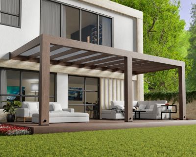 Pergola adossée bois Helsinki Canopia 3 x 6,65 m