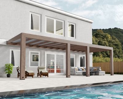 Pergola adossée bois Helsinki Canopia 3 x 8,6 m