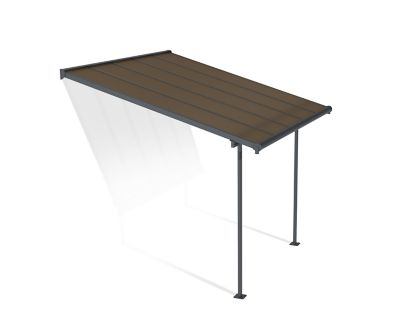 Pergola adossée fixe aluminium Canopia by Palram Capri gris bronze 3 x 3,05 m