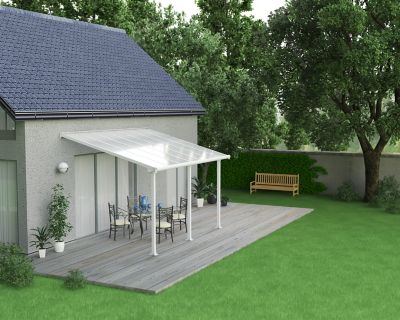 Pergola adossée Olympia 3 x 4,25m blanc