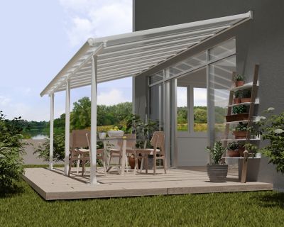 Pergola adossée Olympia 3 x 6,10m blanc