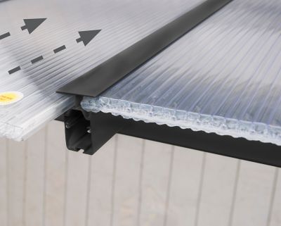 Pergola adossée Olympia 3 x 6,10m gris