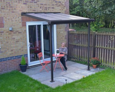Pergola adossée Sierra Palram Canopia aluminium gris 2.2 x 2.3 cm