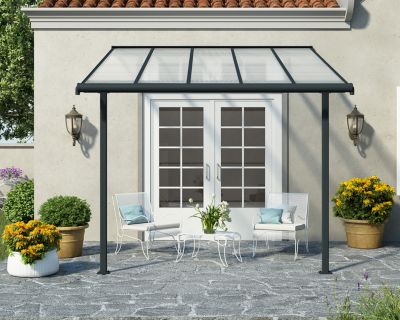 Pergola adossée Sierra Palram Canopia aluminium gris 3 x 3 cm
