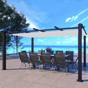 Pergola auto-portée 3,75x2,68 m, structure aluminium NILA 12m²