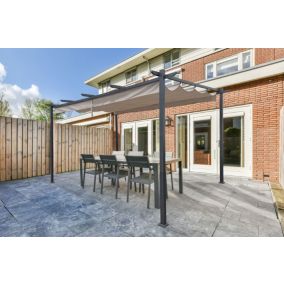 Pergola autoportée MIRA 4x3m Toile Beige