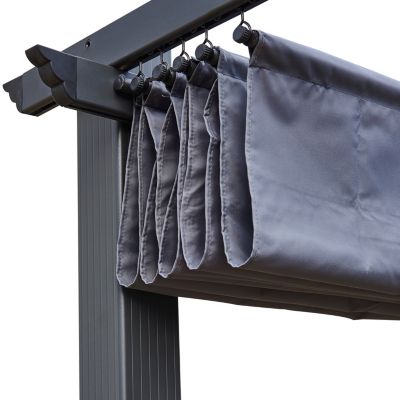 Pergola autoportante 3 x 3m CASSIS grise - structure aluminium - HAPPY GARDEN