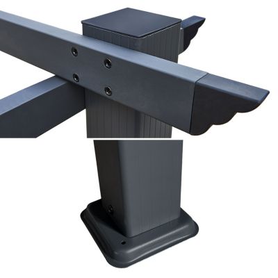Pergola autoportante 3 x 4m CASSIS grise - structure aluminium - HAPPY GARDEN