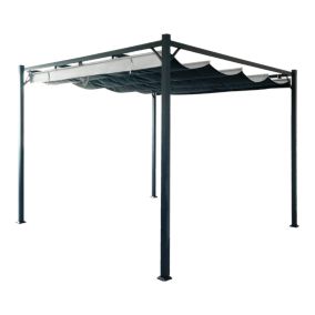 Pergola autoportante aluminium Alizé coloris gris Klikstrom 3 x 3 m