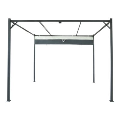 Pergola autoportante aluminium Alizé coloris gris Klikstrom 3 x 3 m