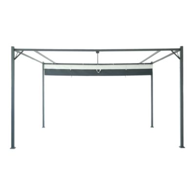 Pergola autoportante aluminium Alizé coloris gris Klikstrom 3 x 4 m
