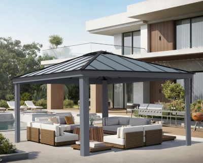 Pergola autoportante aluminium Dallas Canopia 422 x 483 cm