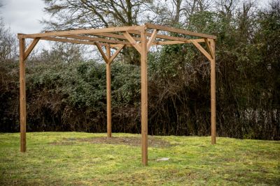 Pergola autoportante en bois 3 x 2,96 m Habrita