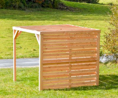 Pergola autoportante en bois naturel sapin de Douglas modulable H.2,5 x l.2,9 m + 2 modules occultants