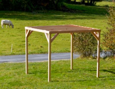 Pergola autoportante en bois naturel sapin de Douglas modulable H.2,5 x l.2,9 m