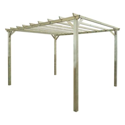 Pergola autoportante Hellebore en bois l.300 x L.400 x H.247 cm